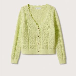 Mango Openwork knit cardigan size Small